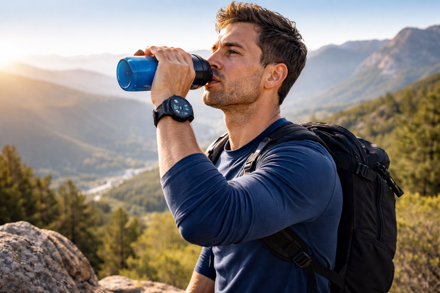 Pro 1 smartwatch during outdoor running